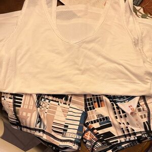 Victoria's Secret White and Multicolor Athletic Shorts